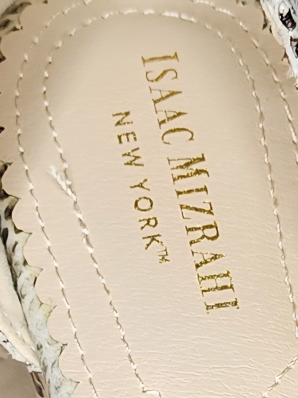 Isaac Mizrahi Snake-Print Pointed Toe Flats in Beige and Black - Picture 2 of 7